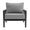 Armen Living Grand 4 Piece Black Aluminum Outdoor Seating Set with Dark Gray Cushions 840254332768 - alternate 2